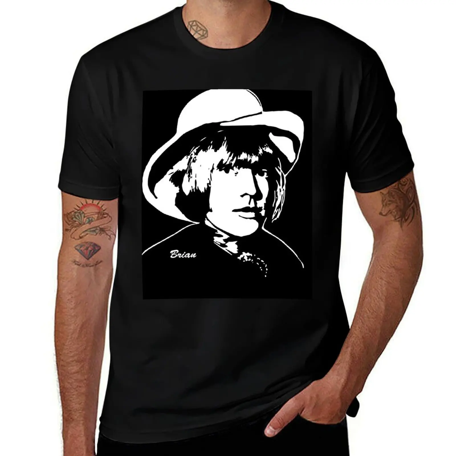 MUSIC GIFTSFROM THE 1960's 27 CLUB PORTRAIT OF BRIAN MISS AMANDA JONESIN 2021 T-Shirt Fashion Graphic Tee for Men T-Shirt