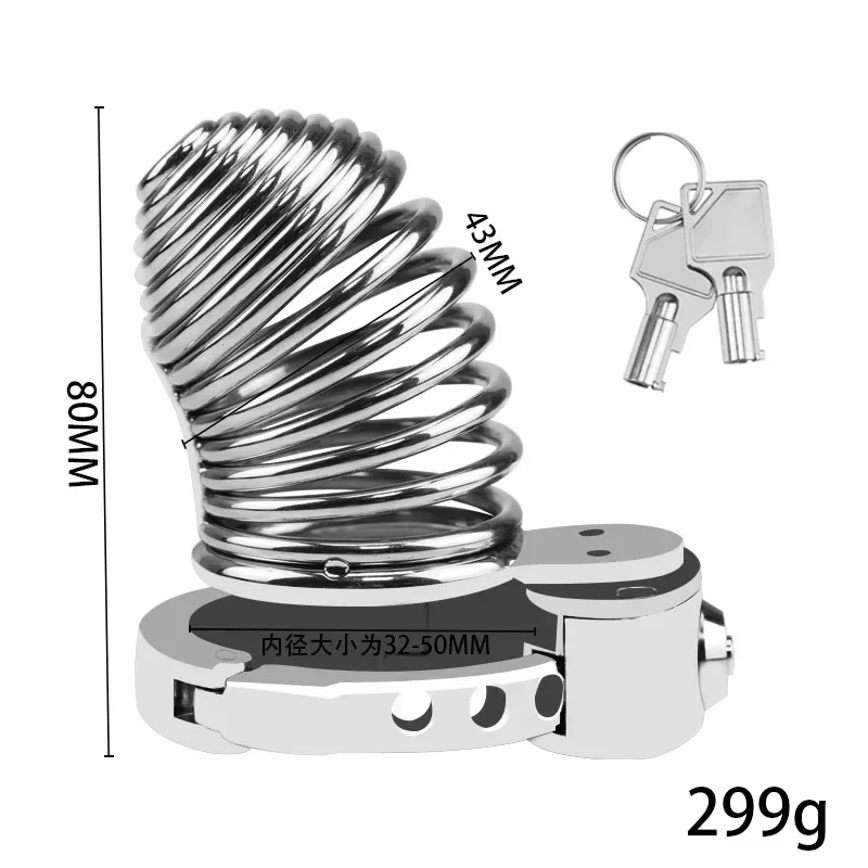 

Hollow Chastity Cage Adjustable Metal Cock Male Penis Ring Lock Cum BDSM Sex Toys for Men Couples Accessories Restraint Bondage