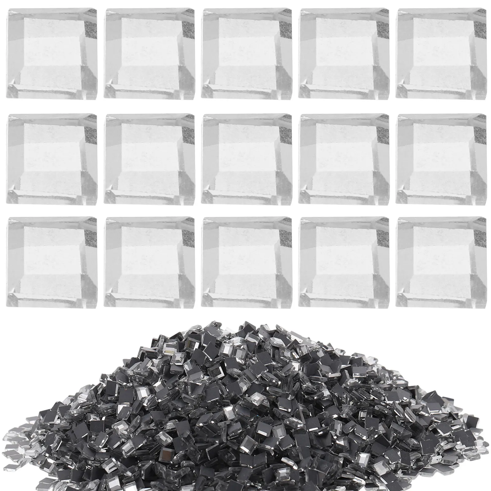 

5000Pcs Glass Mini Tiles Nail Art Decor Charms Exquisite Workmanship Elegant Design for Daily Dating Vacation Manicure DIY Nail