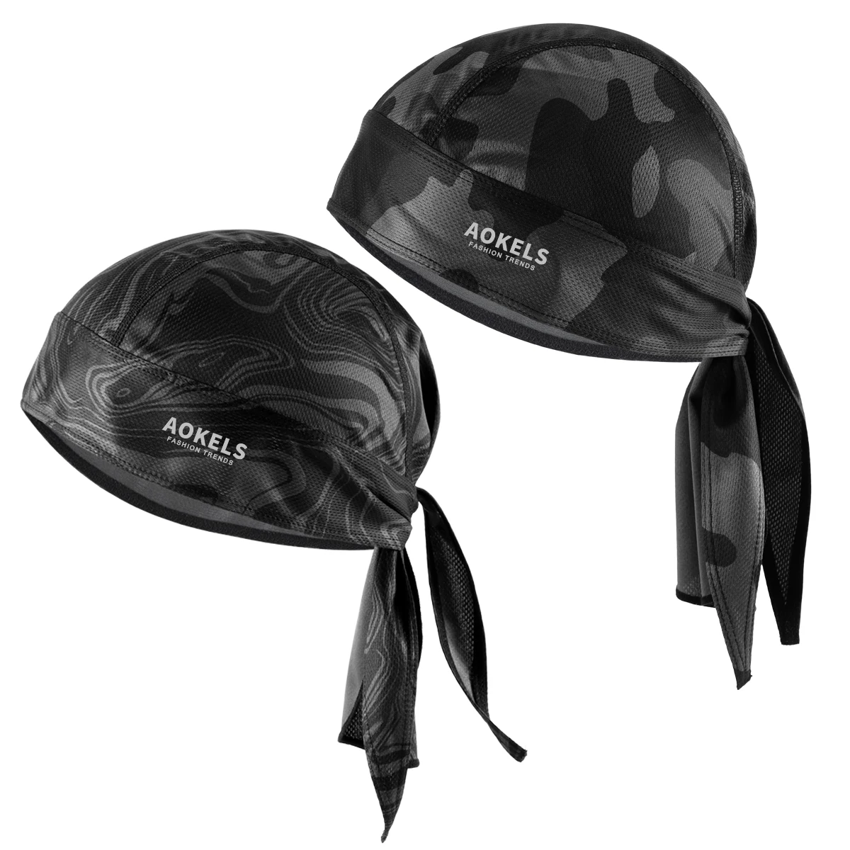 Herren Camouflage Atmungsaktives Mesh-Kopftuch Schnelltrocknendes Sport-Bandana für Radfahren, Laufen, Wandern