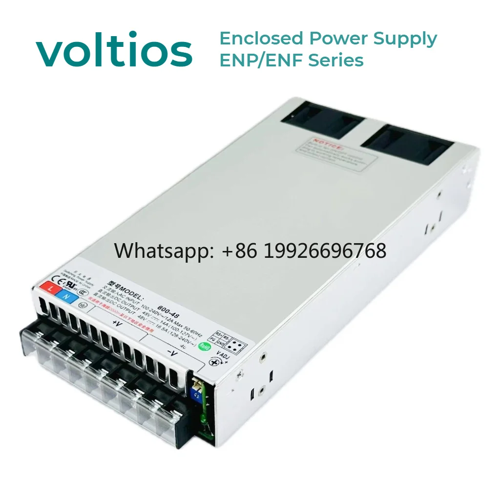 800W 48V 16.5A Single Ultra Thin 1U Power Supply ZVS Active PFC Semi-potted Fan Cooling AC DC Driver Industrial Machinery PSU
