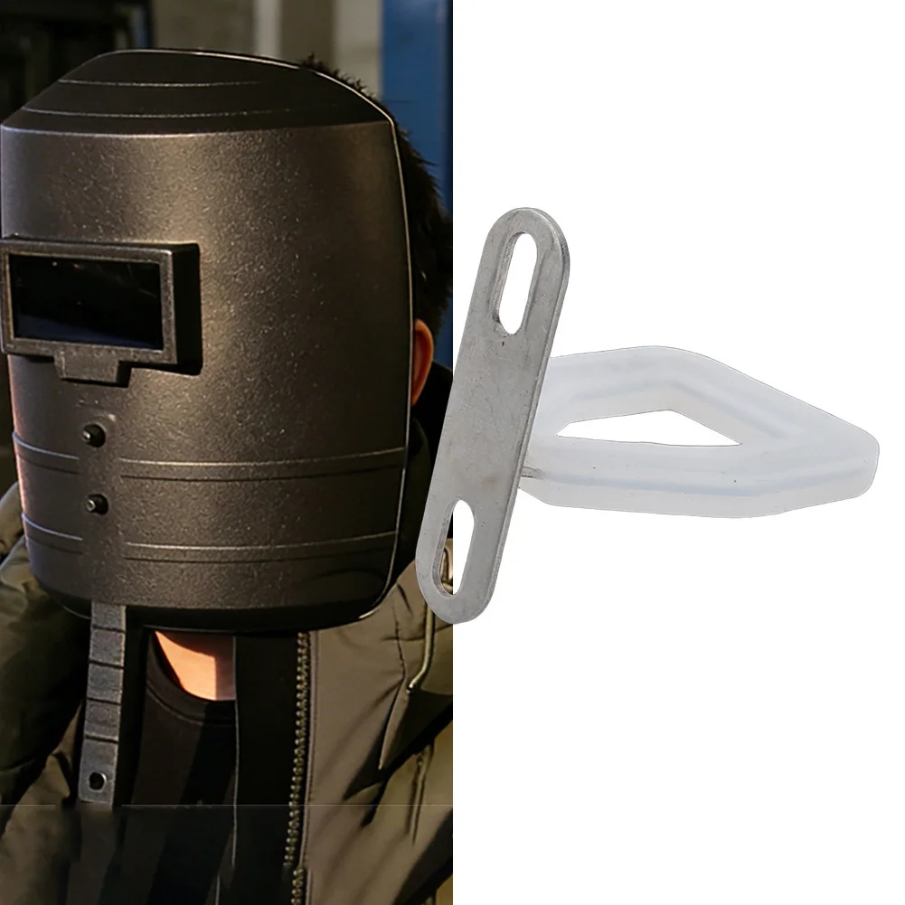 

Welding Protective Shield Helmet hold not required Upgraded hole spacing Adjustable fit for various face shapes ABS Metal