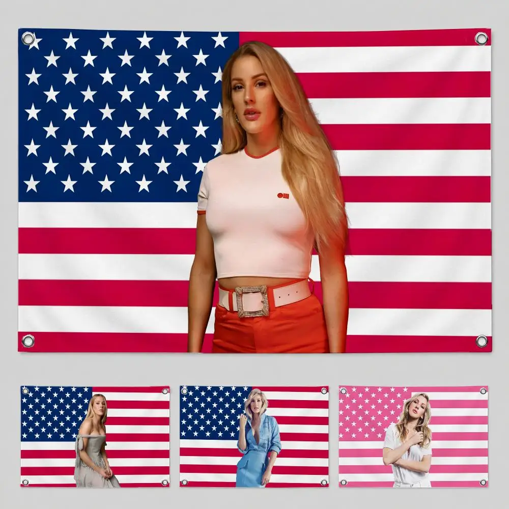 Singer Ellie Goulding Flags Home Yard & Garden Decor Banner - Indoor Outdoor Wall Hanging Flag