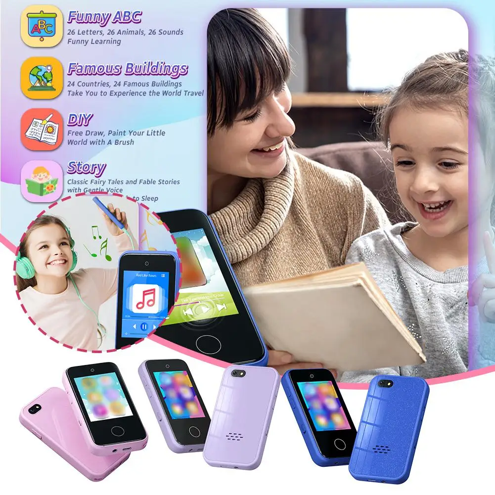 Children's Electronic Toy Mobile Phone 2.8-inch Camera Daily IPS HD Life Type-C Model To Photo Recording Record Charging To F1X0