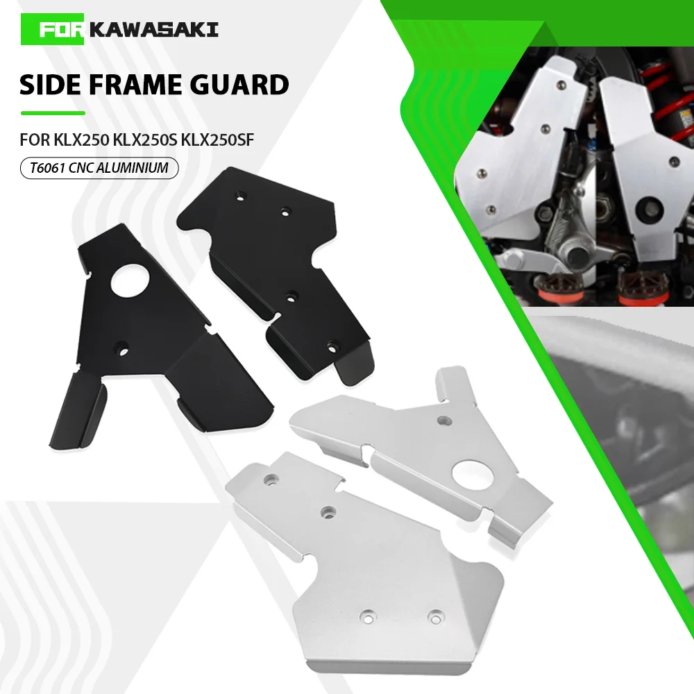 

For Kawasaki KLX250 / D-TRACKER / D-TRACKER X 1993-2020 2019 2018 Motorcycle Aluminium Right and left Frame Guard Set KLX 250