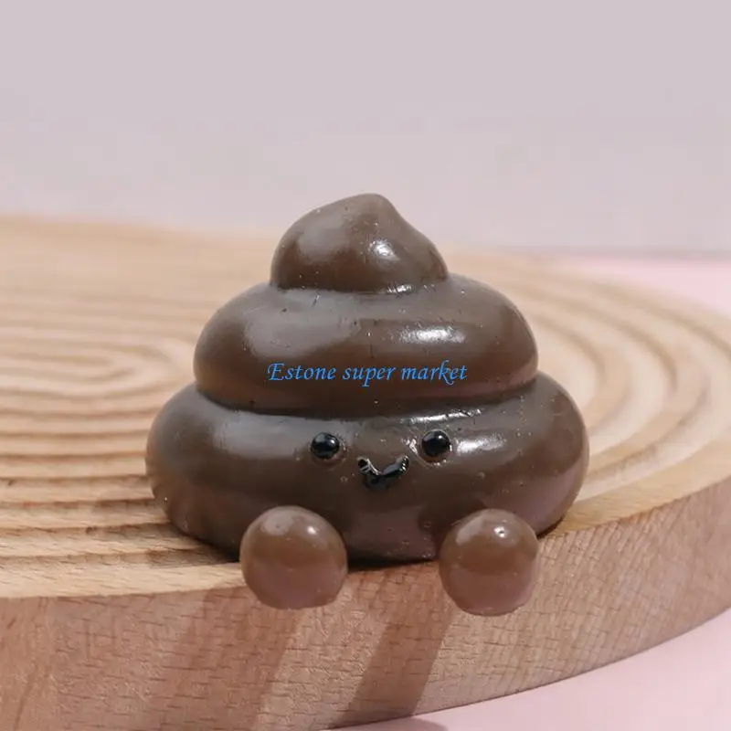 

090B 2PCS Elastic Squeeze Stretch Poops Toy For Jokes And Finger Flexible Training