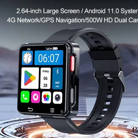 

Новые умные часы S998 4G Android 11.0 OS Smartwatch Wi-Fi 2,64 дюйма Большой экран MTK6739 500 Вт Двойная камера 1200 мАч PK S999 DM100