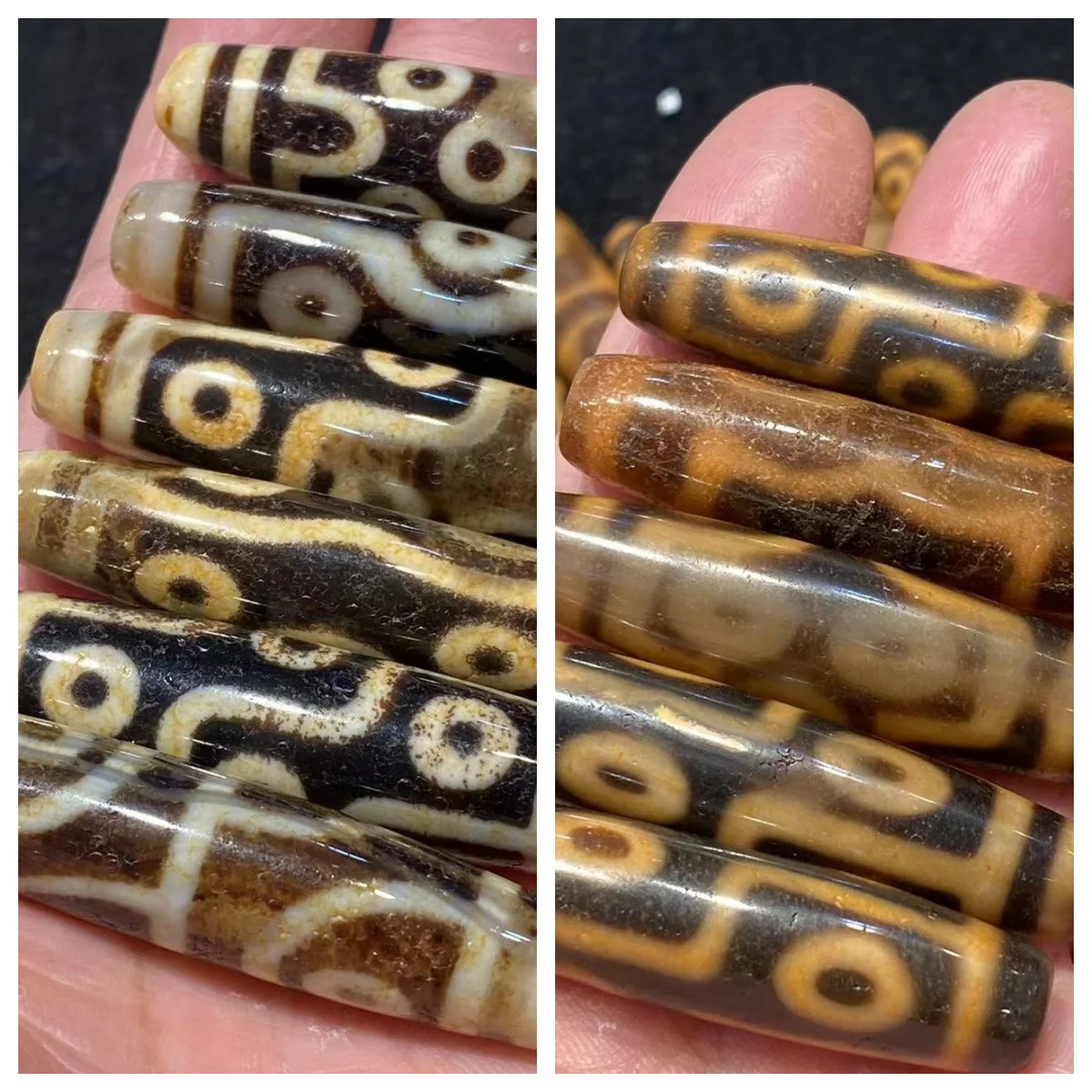 50pcs/lot Limited time discounts Premium variety Ethnic style Weathering of old material Tibetan agate dzi beads wholesale