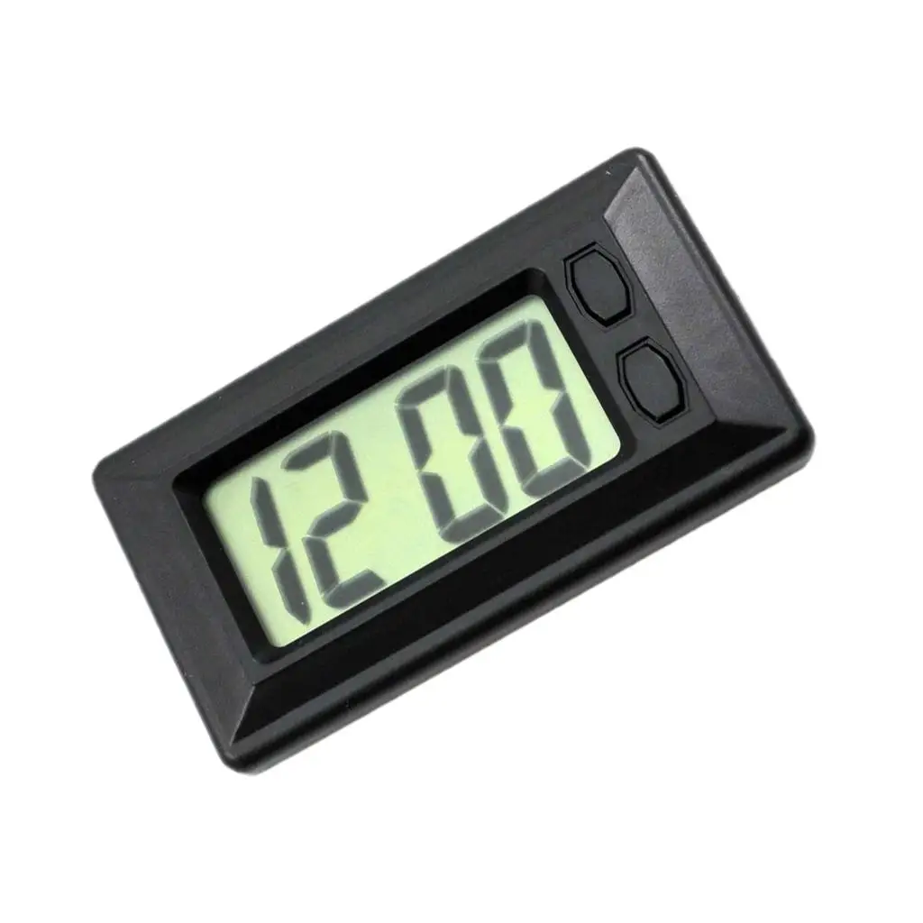 LCD Clock Classic Clock with Adhesive Pad, Time And Display