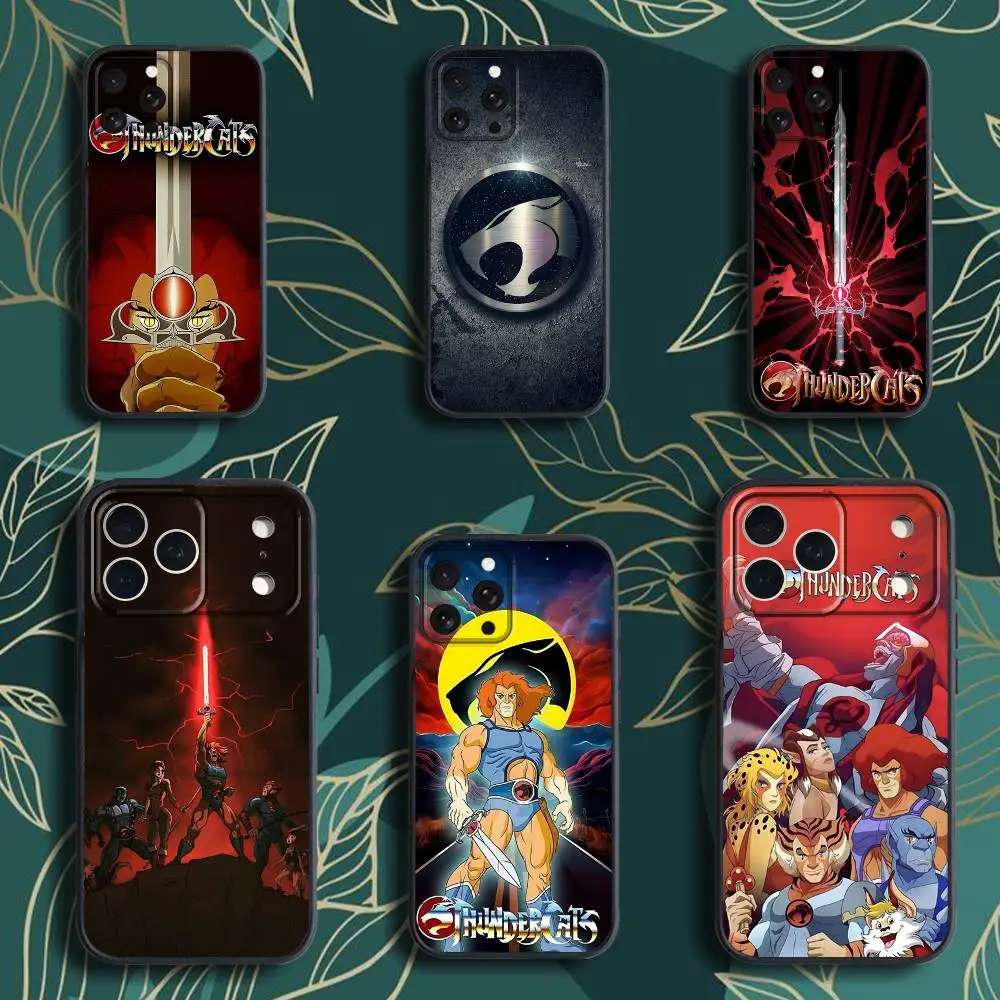 

T-ThunderCats-s C-CARTOON Phone Case For iPhone 17,16,15,14,13,12,Pro,Max,Plus,E,SE4,Air,Mini Black Soft Box