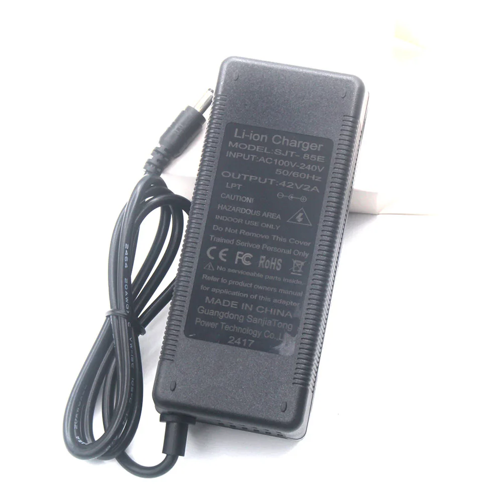 Power Charger แบตเตอรี่ลิเธียม Li-Ion 42V2A สําหรับ 10series 36V E B แบตเตอรี่ Charger เอาต์พุต 42 V 2A อินพุต AC 110 -240V