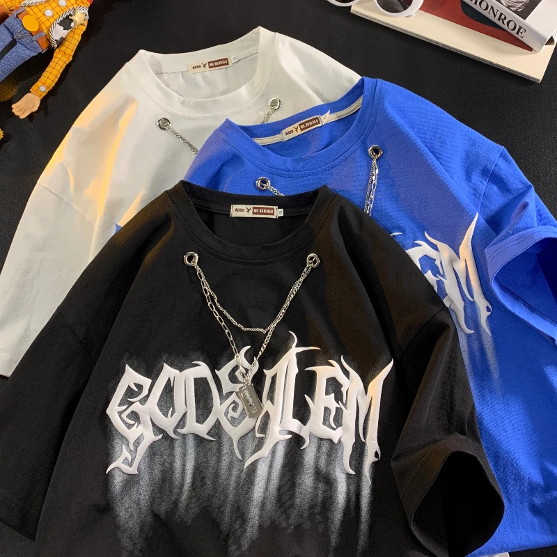 

Дизайнерская футболка Design Sensation, 300 г, плотная, мужская, большого размера, свободного кроя, модная, брендовая, с принтом Foam Couples, F Sve S...