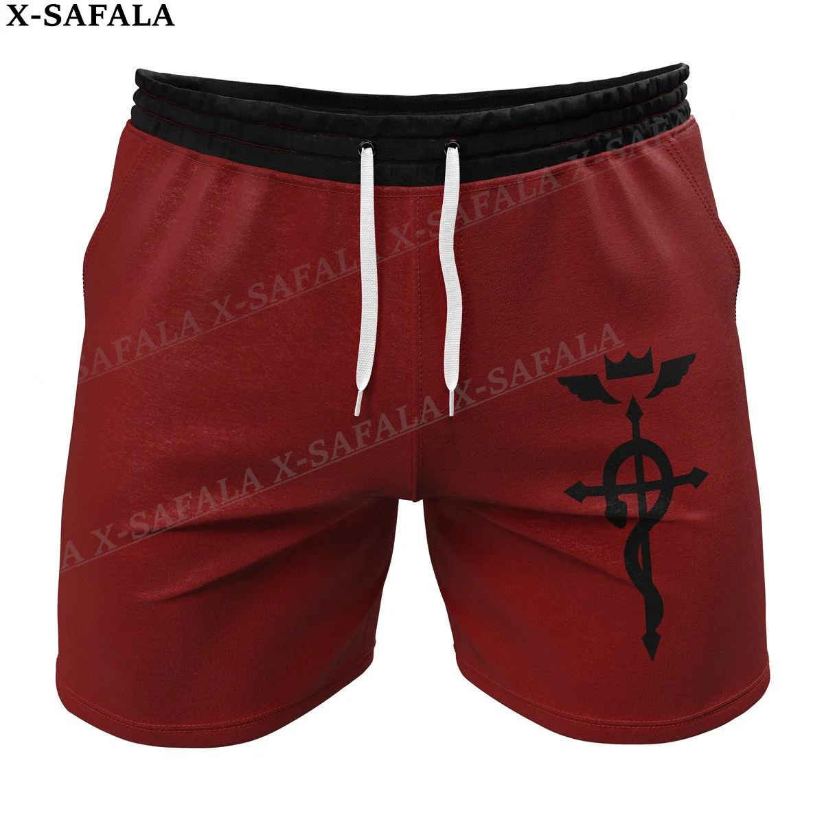 Edward Elric Fullmetal Alchemis 3D Print Mens BoardShorts Shorts Elastic Waist Shorts Summer Beach Harajuku Casual Drawstring-2