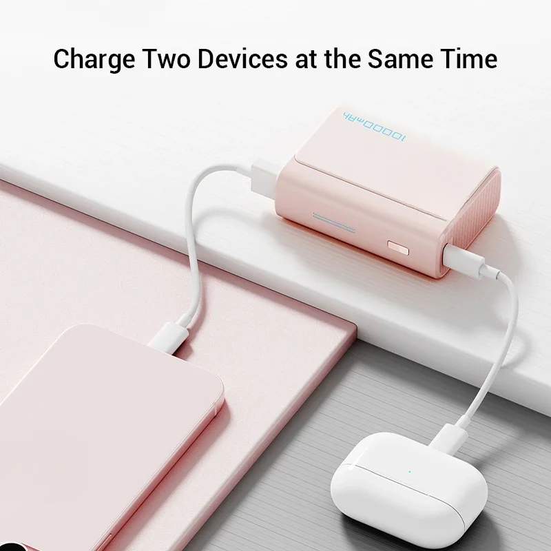 Pocket Version USB Type C 30W 2-way Fast Charge Mini Powerbank For IPhone 15/14 Xiaomi Huawei 10000mAh Power Bank