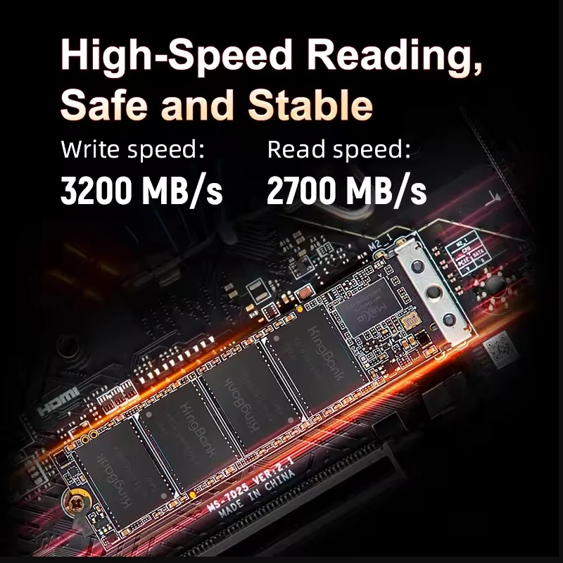 KINGBANK SSD KP230 512GB NVMe M.2 2280 PCIe3.0 Built in Solid