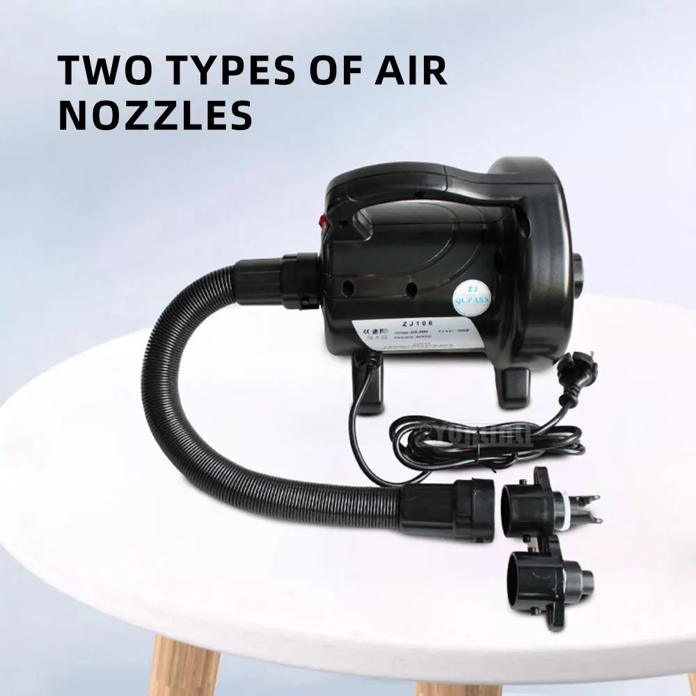 1200W Electric Inflatable Pump, Portable Outdoor Air Pump for Assault Boat, Rubber Boat and Drift Boat