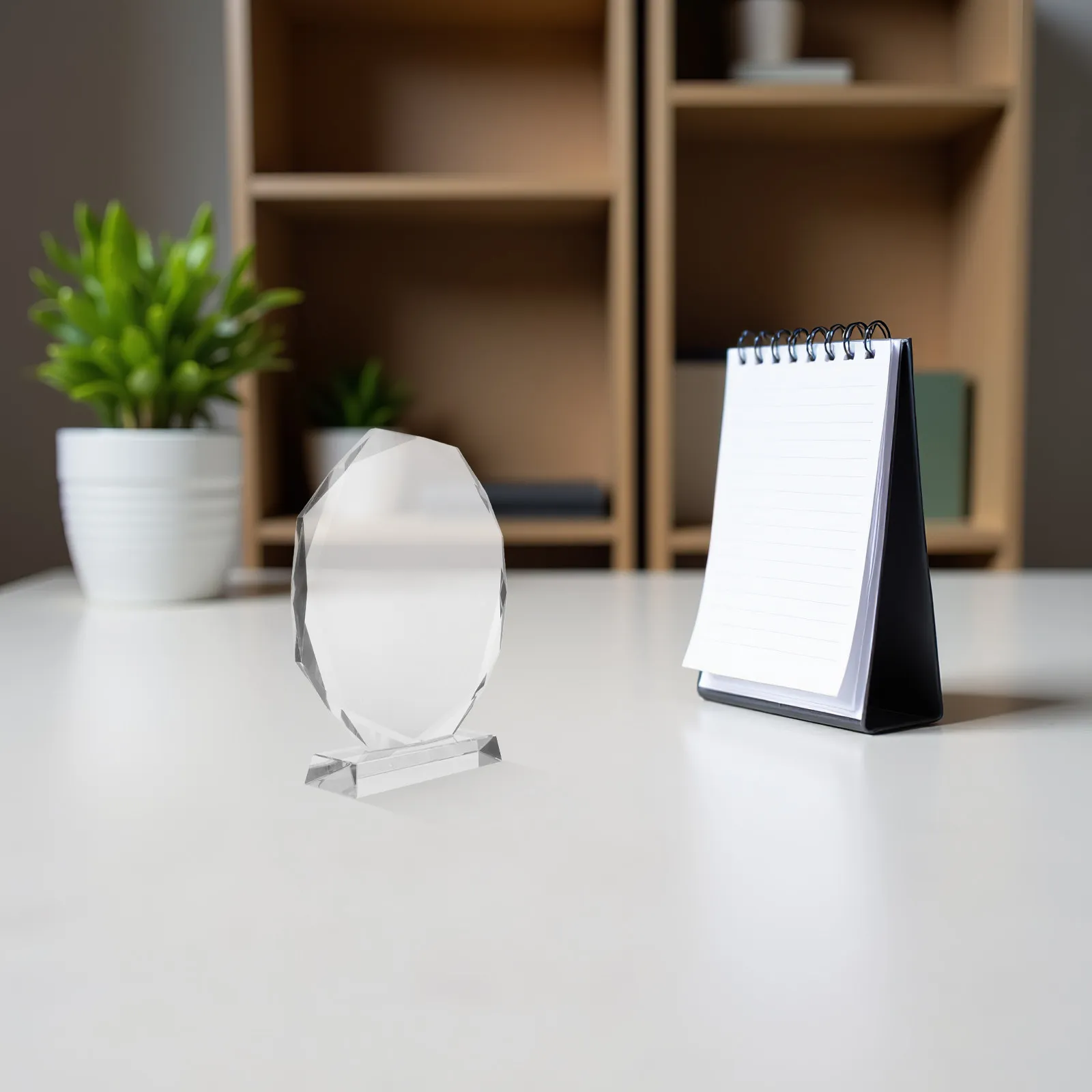 Crystal Glass Award Medals Blank Clear Transparent Sunflower Trophy Plaques 7.8 Inch for Winner Recognition Sports Event