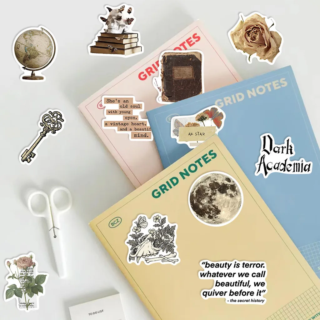 50PCS New Retro Renaissance Aesthetics Photos Graffiti Stickers for Bicycle Hand Account Pencil Case BulingBulingStickers Store