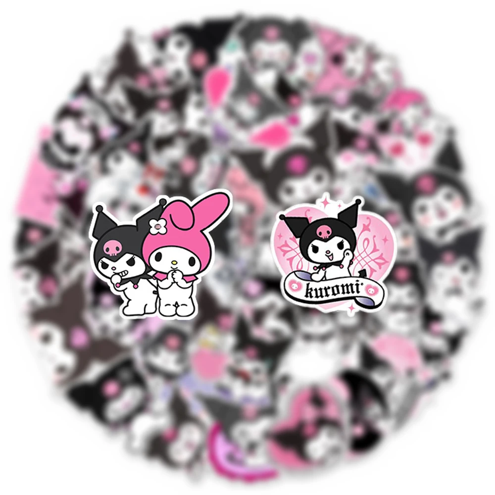 

10/30/50pcs Kuromi Anime Stickers Cute Sanrio Cartoon Sticker Laptop Skateboard Suitcase Notebook Car Waterproof Kid Toys Decal