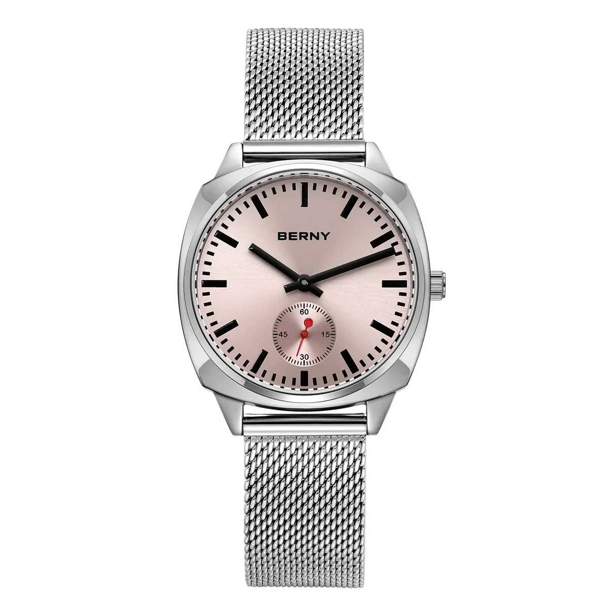 BERNY Quartz Ladies Watch Simple versatile railway watch for women Simple Dial Wristwatch Waterproof Leisure Watch for Women