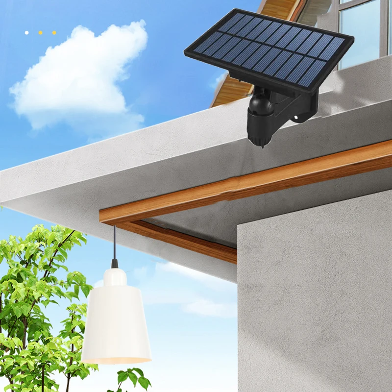 Modern Solar Outdoor Waterproof Color Macaron LED Bulb Double Headed Chandelier Anti-fall Garden Decorative Light Garden Light