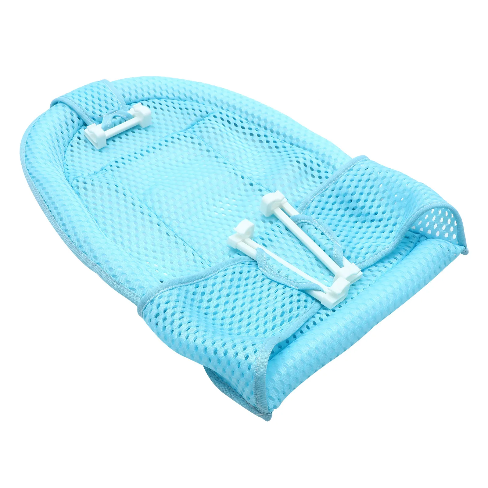 Bath Seat Support Skid Proof Baby Bath Mat Breathable Mesh Fabric Relaxing Lying Enjoyment While Washing Blue Baby Shower Mesh