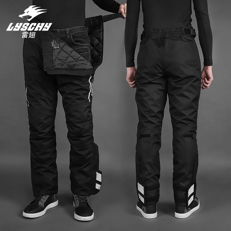 

LYSCHY Zipper Type Quick On Quick Off Pants Waterproof Warm Windproof Riding Pants Motorcycle Winter Pants