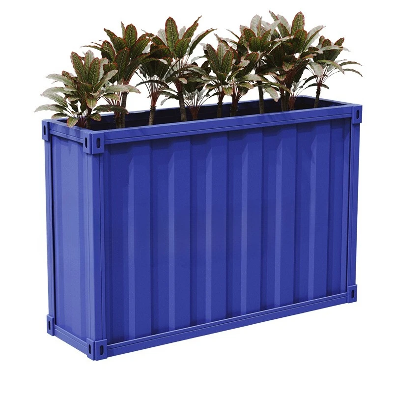 

Outdoor simple wrought iron flower pot Commercial square Planting box Balcony flower pool Outside flower slot Sales departm