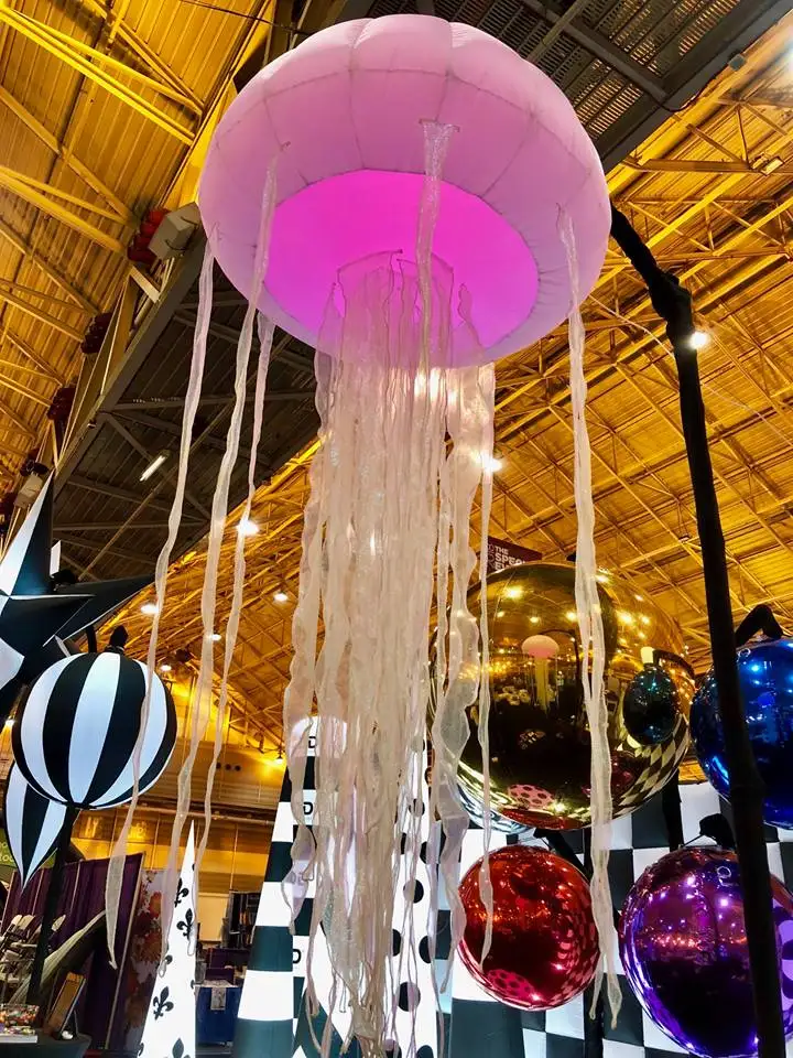 Party Decoration Advertising Inflatable Led Lighting Jellyfish Hanging Colorful Air Jellyfish Balloon For Event