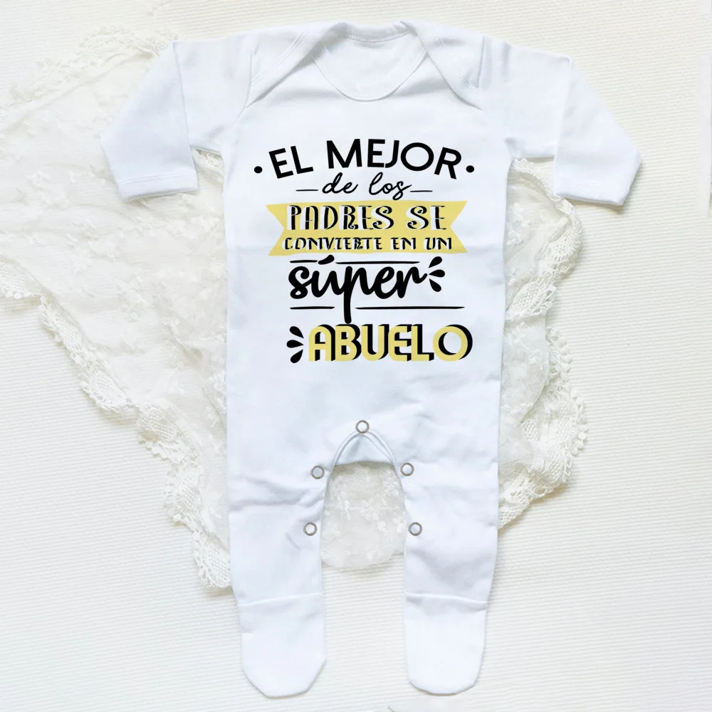 Best Grandparent Babygrow Sleepsuit Infant White Sleepsuit Baby Coming Home Outfit Boys Girls Unisex Sleepsuit Baby Clothes