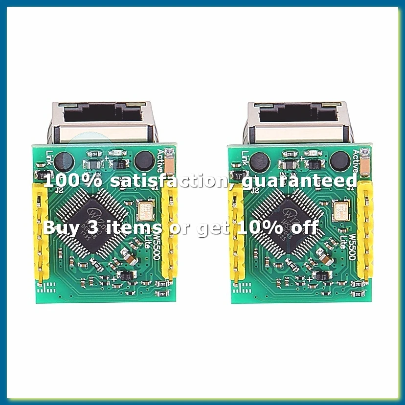 2PCS/LOT -ES1 W5500 Chip New SPI to LAN/ Ethernet Converter IP Mod Module