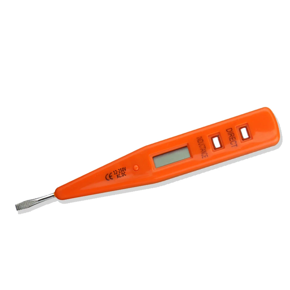 Digital Test Pencil AC DC 12-250V Tester Electrical Screwdriver LCD Display Voltage Detector Test Pen Tools For Electricians