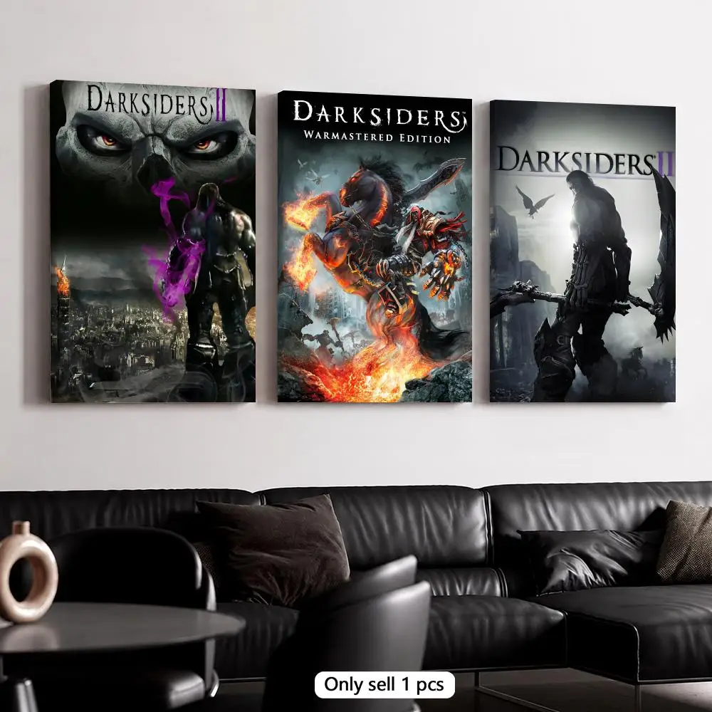 Game D-Darksiders Framed Wall Painting Canvas Poster Wooden Stretcher Frame Inner Frame Kit for Wall Art Painting