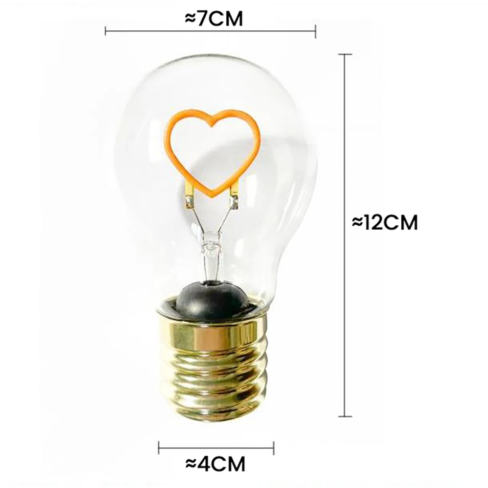 Lampu hias Led Vintage Tungsten, lampu hias seni plastik kartun, lampu bohlam kaca dapat diisi ulang tipe-c