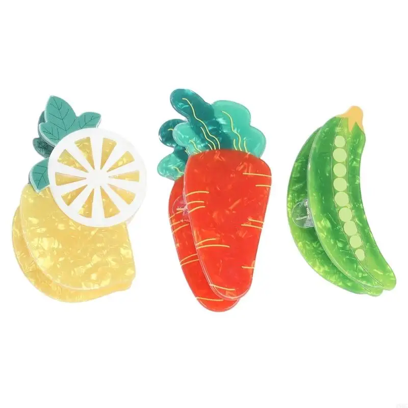 

39BC Fruit Hair Claw Clip For Girls Women Practical PVC Hairpins Back To School