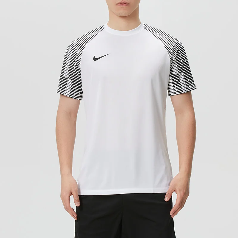 Ropa deportiva Nike de manga corta para hombre, ropa informal de cuello redondo y media manga para baloncesto, ropa de secado rápido, camiseta cómoda de seda helada Ib8761-100