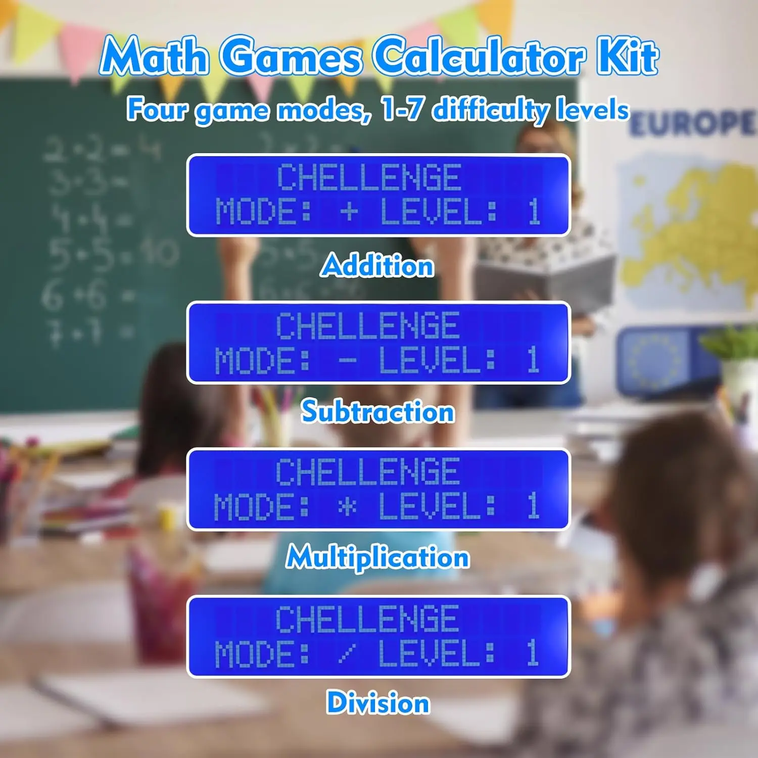 لتقوم بها بنفسك آلة حاسبة لحام ممارسة عدة 6 أرقام الرياضيات ممارسة لعبة مع إضافة الطرح الضرب تقسيم الجذعية تقييم #5