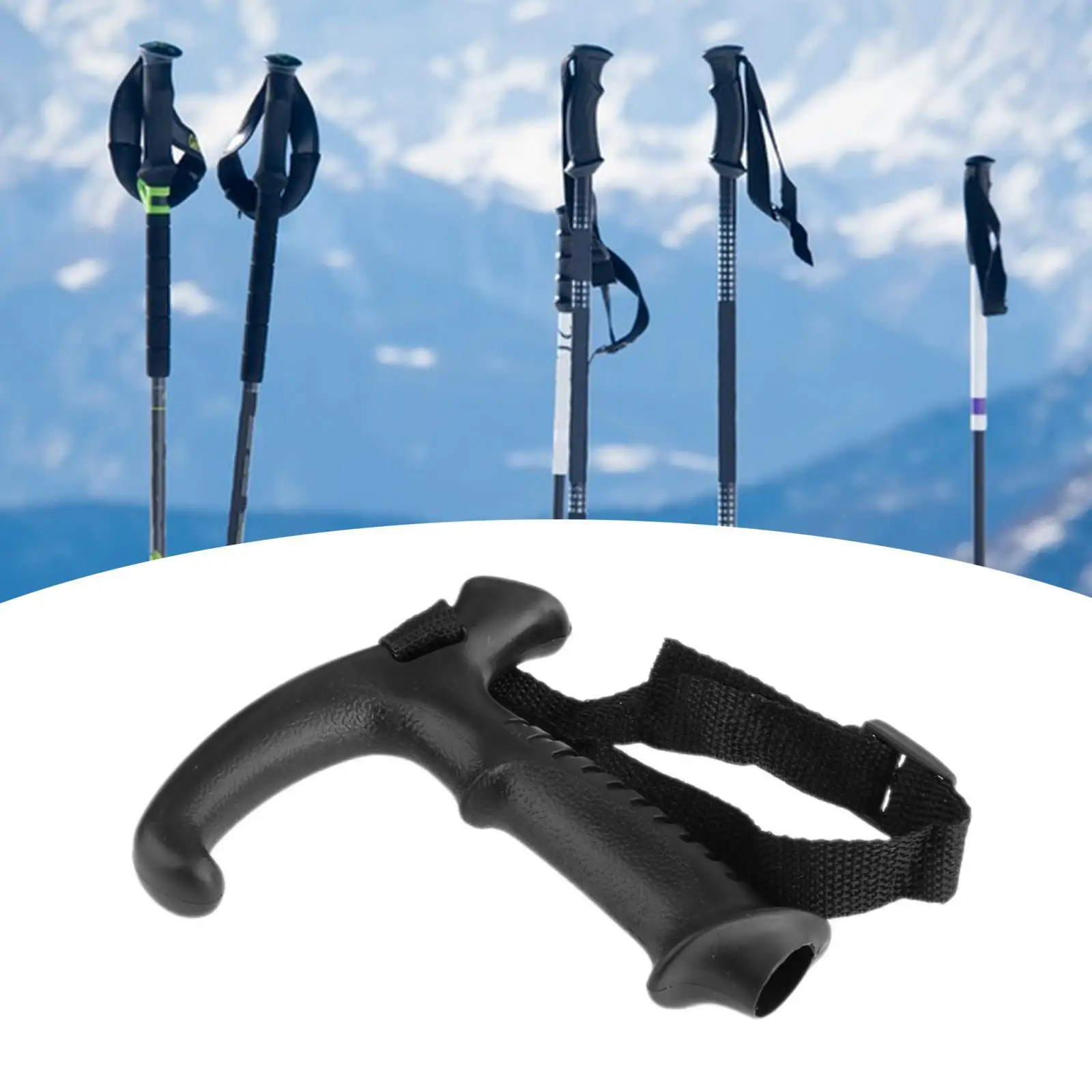 مقبض عمود الرحلات مع سوار معصم قابل للتعديل لمقبض عمود المشي لمسافات طويلة 20 مم #1