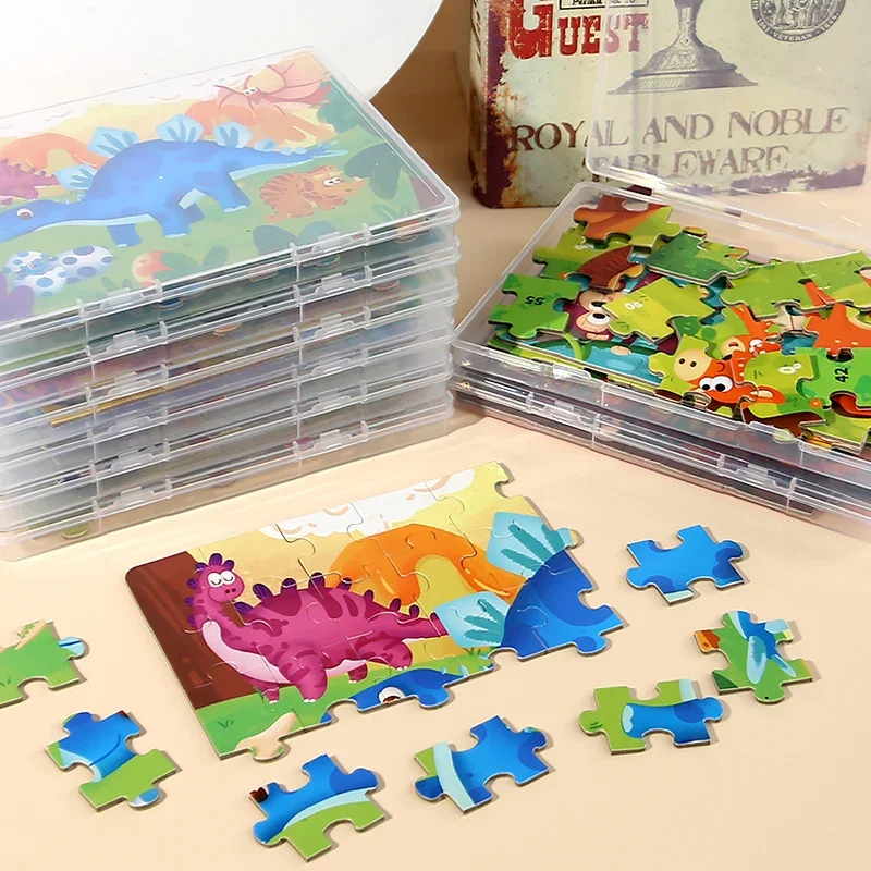 Jeu intellectuel en bois à pensée logique, Puzzle, véhicule Animal, dessin animé, jouets éducatifs précoces pour enfants, cadeaux, nouvelle collection
