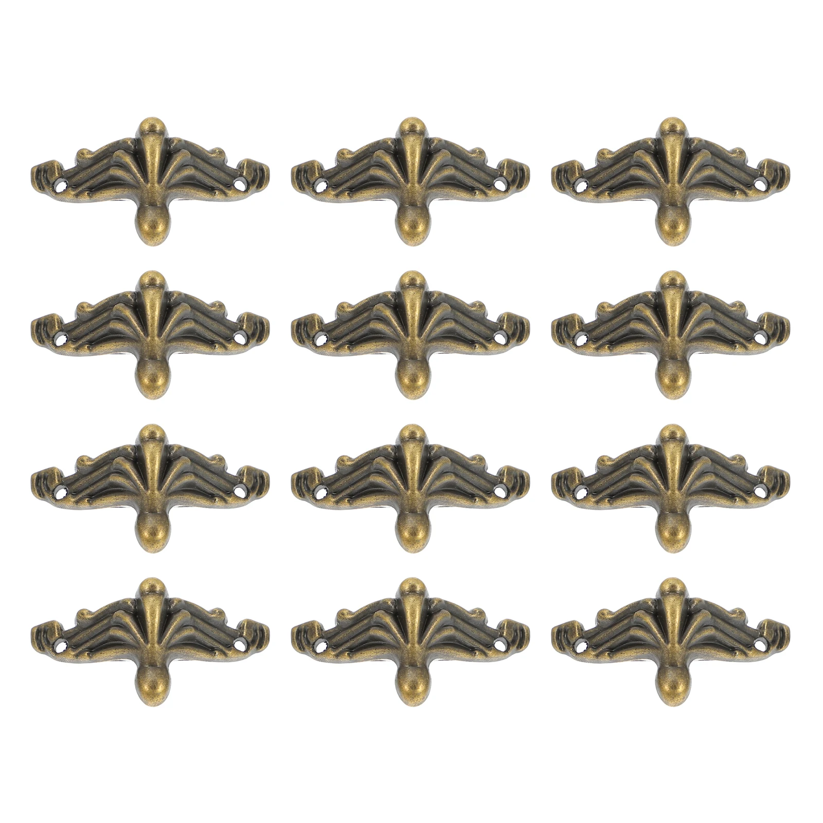 

Premium Zinc Alloy Bronze Corner Furniture Feet Protectors Decorative Retro Box Foot Mats Rust Corrosion Resistant Easy