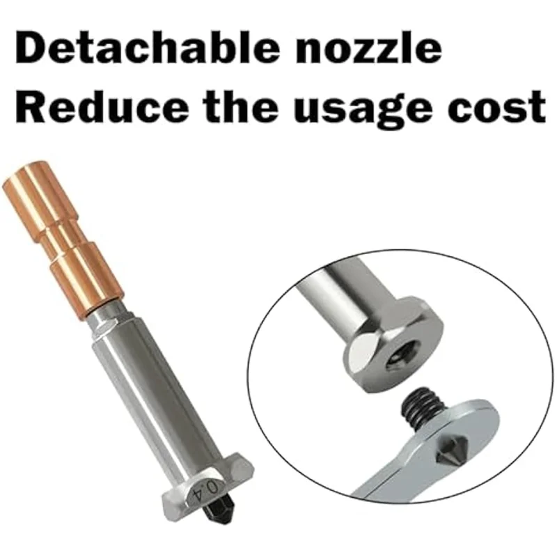 

Для Kobra 3 Max Combo 2PK 0,4 мм съемные сопла встроенный набор Hotend из закаленной стали с дополнительными насадками 1 шт. 0,6 мм 0,8 мм