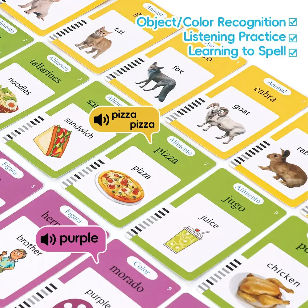 子供用学習機オーディオフラッシュカード幼稚園児向け言語電子音声ブック学習機