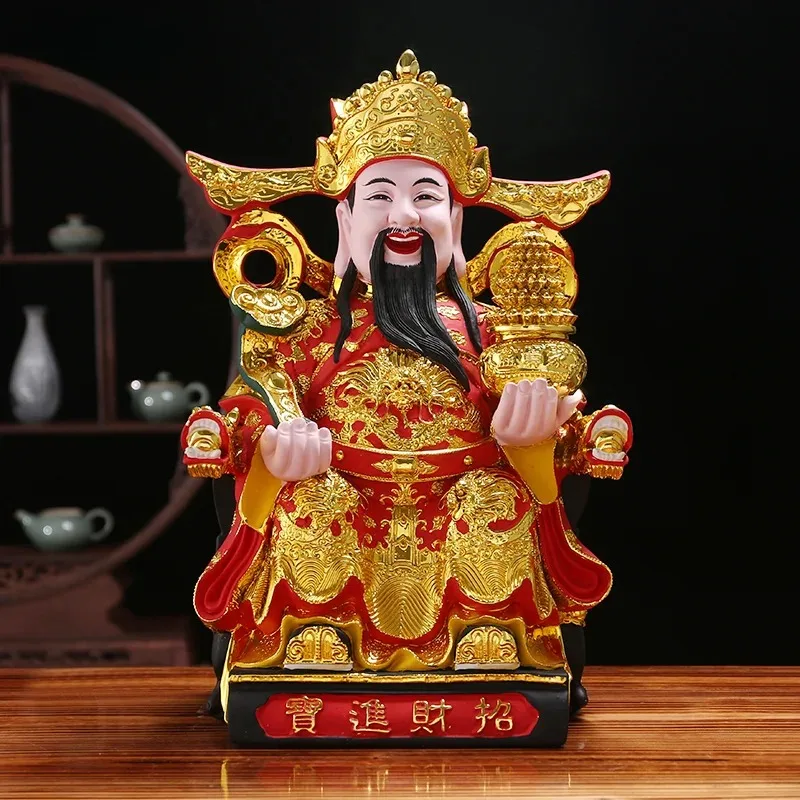 

30cm CAI Shen Statue, CAI Shen, Caishen, Wencaishen, God of Fortune, God of Wealth, Zhao CAI, Feng Shui Decor, Feng Shui Gift