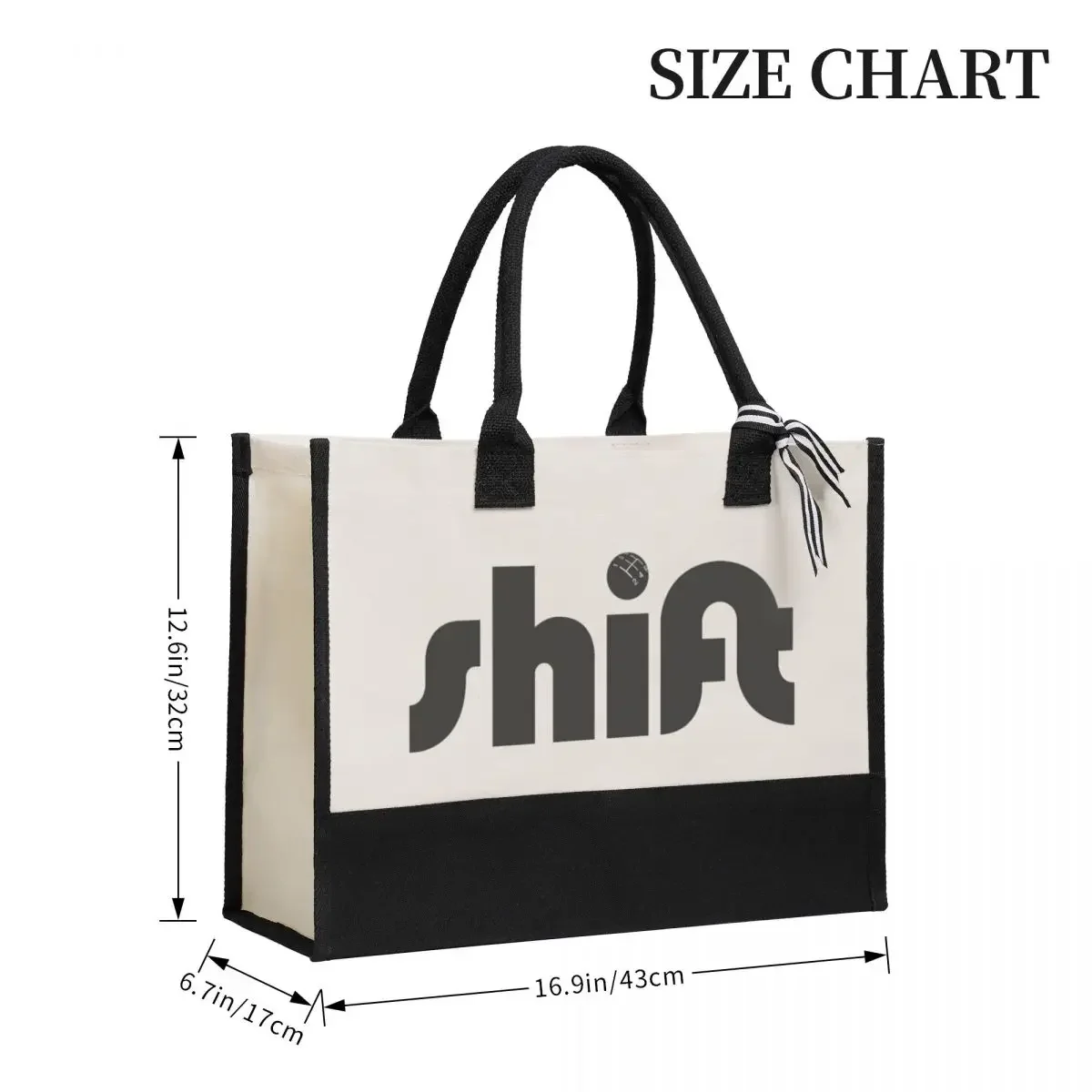 Canvas Gift Shopping Bag Shift (dark) Canvas Large Capacity Bag Customizable Quality Gifts