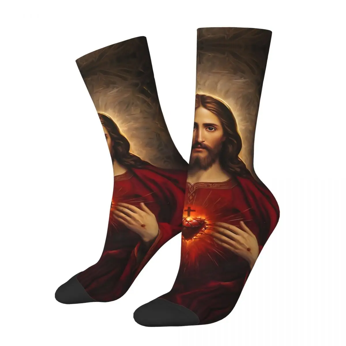 Sacred Heart Of Jesus Men Socks Cosplay Socks Personality Hip Hop Funny Sock for Women