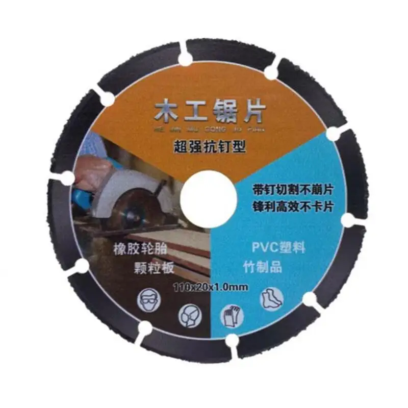 105mm/110mm Carbide Multipurpose Wood Cut Off Wheel Saw Blade Laminate Plastic PVC Wood Carving Cutting Disc for Angle Grinder