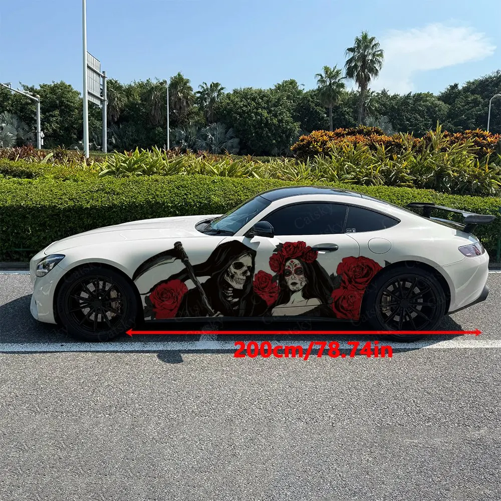 2pcs The Grim Couple Car Sticker Full Body Decal Decoration Scratches Protect Car Sticker Waterproof Car Vinyl Wraps