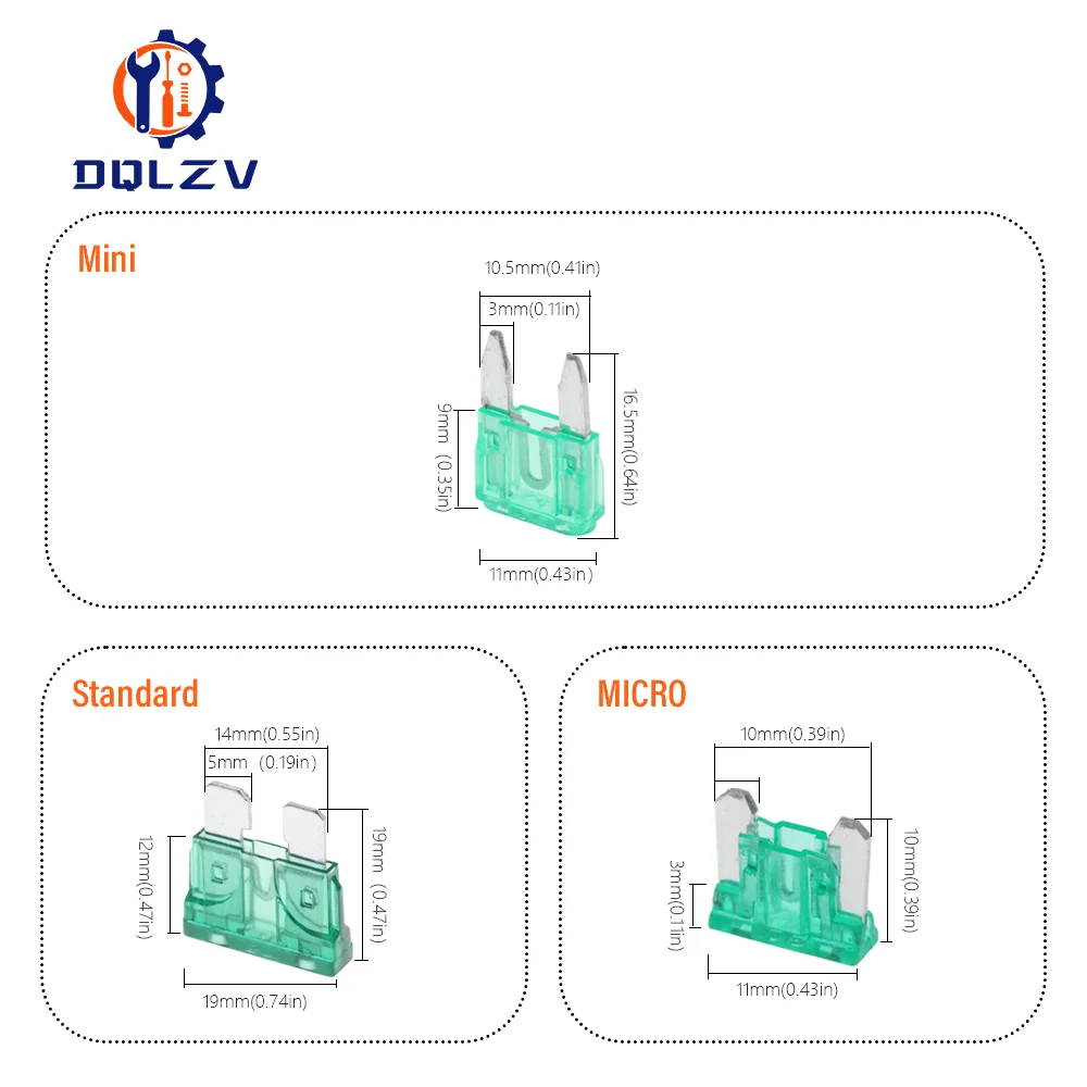 5PCS Universal Car Fuse Holder PCB Panel Mount Insurance Blocks Safety Terminals 10A Micro Mini Small Medium