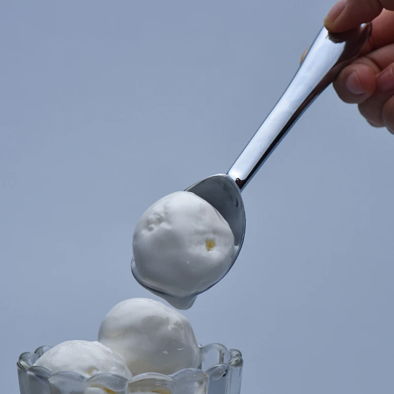 

Кухонная ложка из цинкового сплава для мороженого, пюре, арбуза, желе, йогурта, печенья, Весенняя ручка, кухонные аксессуары