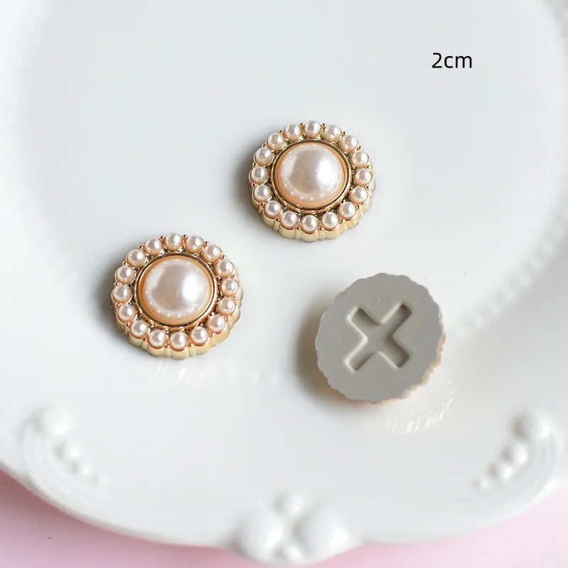 WFFNNKC 10-20Pcs Heart-Shaped Pearl Flatback Resin DIY Nail Art Rhinestone Decal Fashion Jewelry Making Garment Sewing Accessory